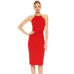 Michael Kors Collection Orange halter Marble Dress 8 2012 $995 Coral Orange